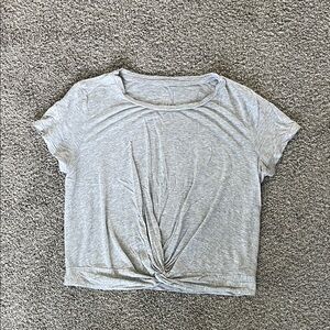 Knot-front tee shirt